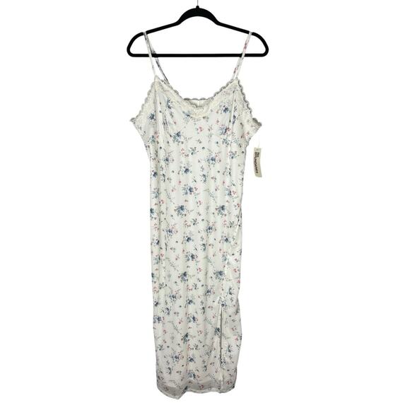 NWT No Boundaries Slip Dress Maxi Babydoll Lace Sz XL Floral Fairy 90's Y2K Styl - Picture 1 of 7